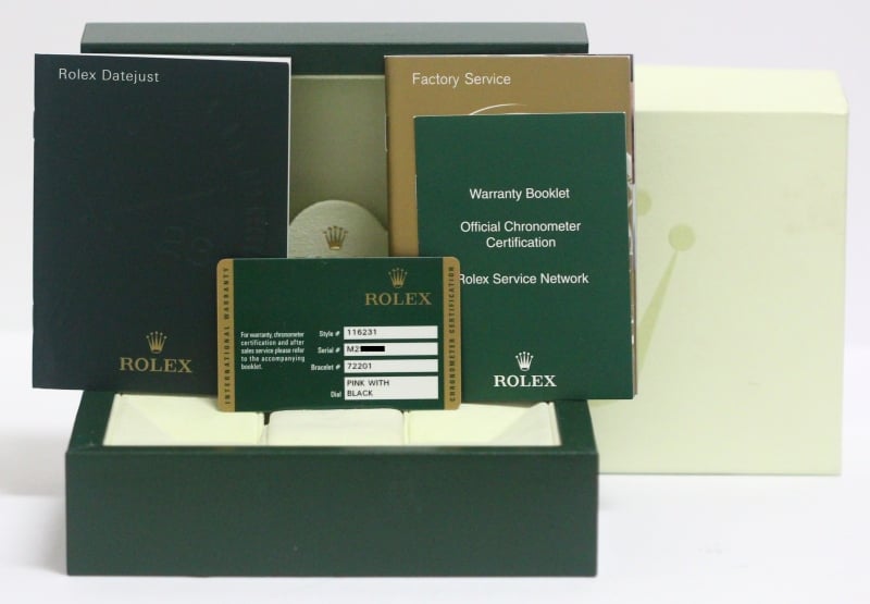 Rolex Datejust Rose Gold 116231 Tuxedo Dial