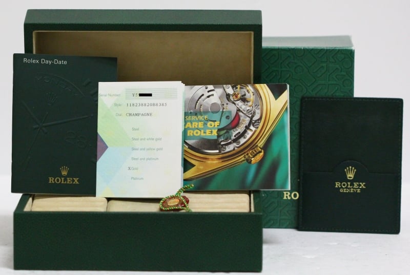 Men's Rolex President 118238 100% Authentic