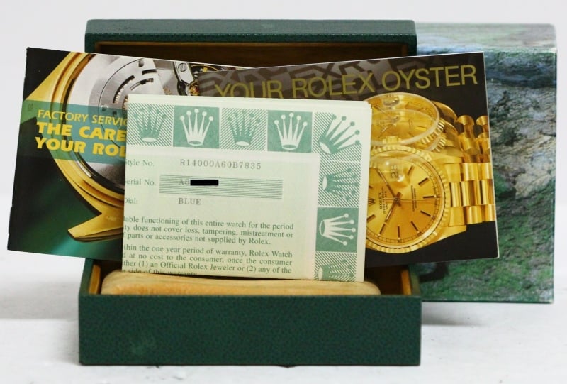 Rolex Air-King 14000 Blue Oyster