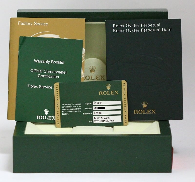 Rolex Date 115234 Blue Diamond Dial