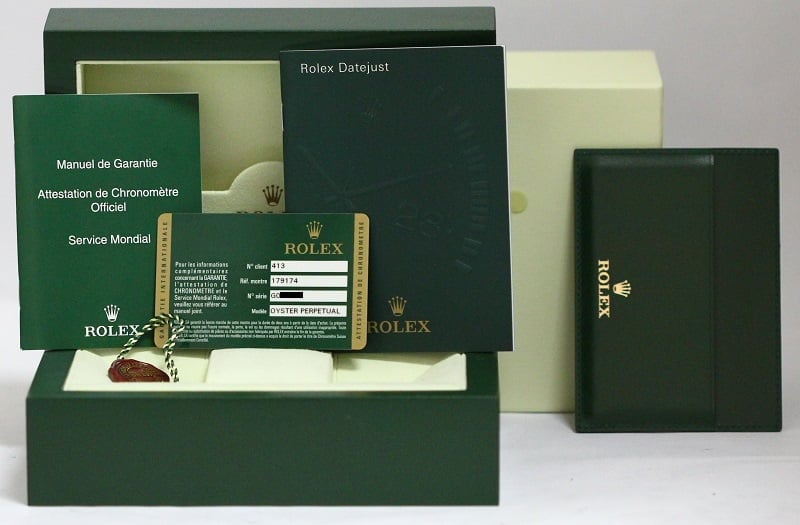 Rolex Ladies Datejust 179174 Black Diamond Dial