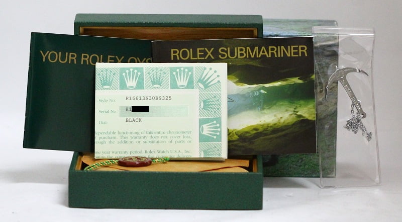 Certified Rolex Submariner 16613 Gold Thru Clasp