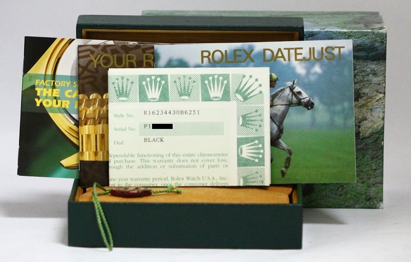 Rolex Datejust 16234 Black Dial Steel Jubilee