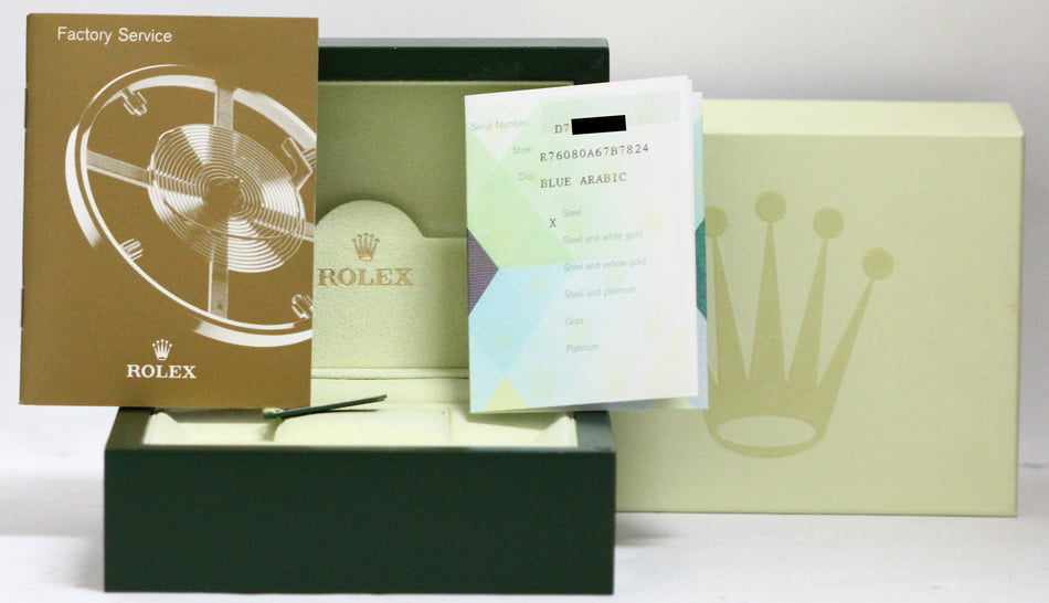 Women's Rolex Oyster Perpetual 76080 Blue Dial