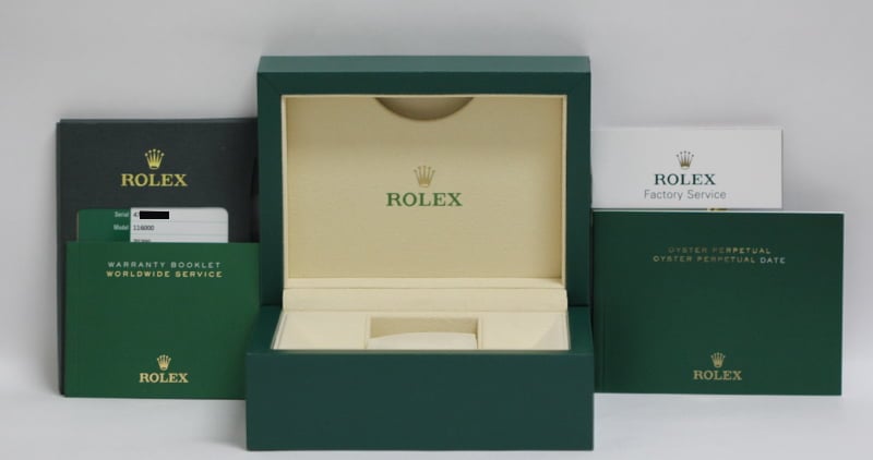 Unworn Rolex Oyster Perpetual 116000 White Grape Dial