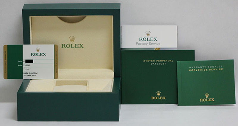 Rolex Datejust 116334 Slate Dial with Diamonds
