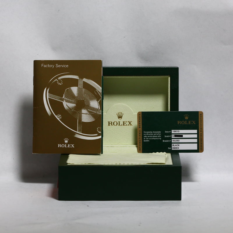 Men's Rolex Submariner 16610 Serial Engraved Rehaut