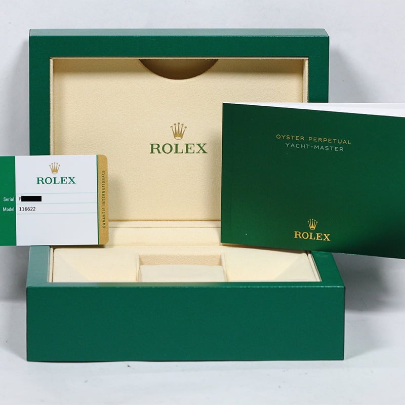 Unworn Rolex Yacht-Master 116622 Dark Rhodium Dial