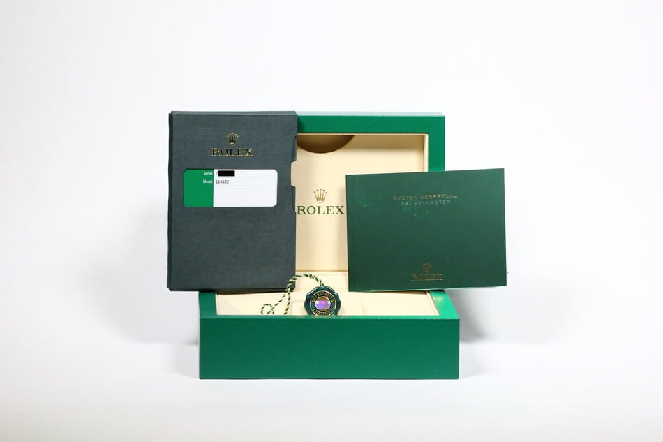 Factory Stickered Rolex Yacht-Master 116622 Blue Dial