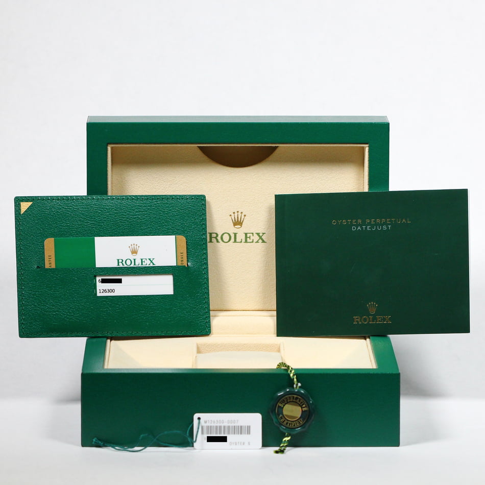 Rolex Datejust 126300 Rhodium Index Dial