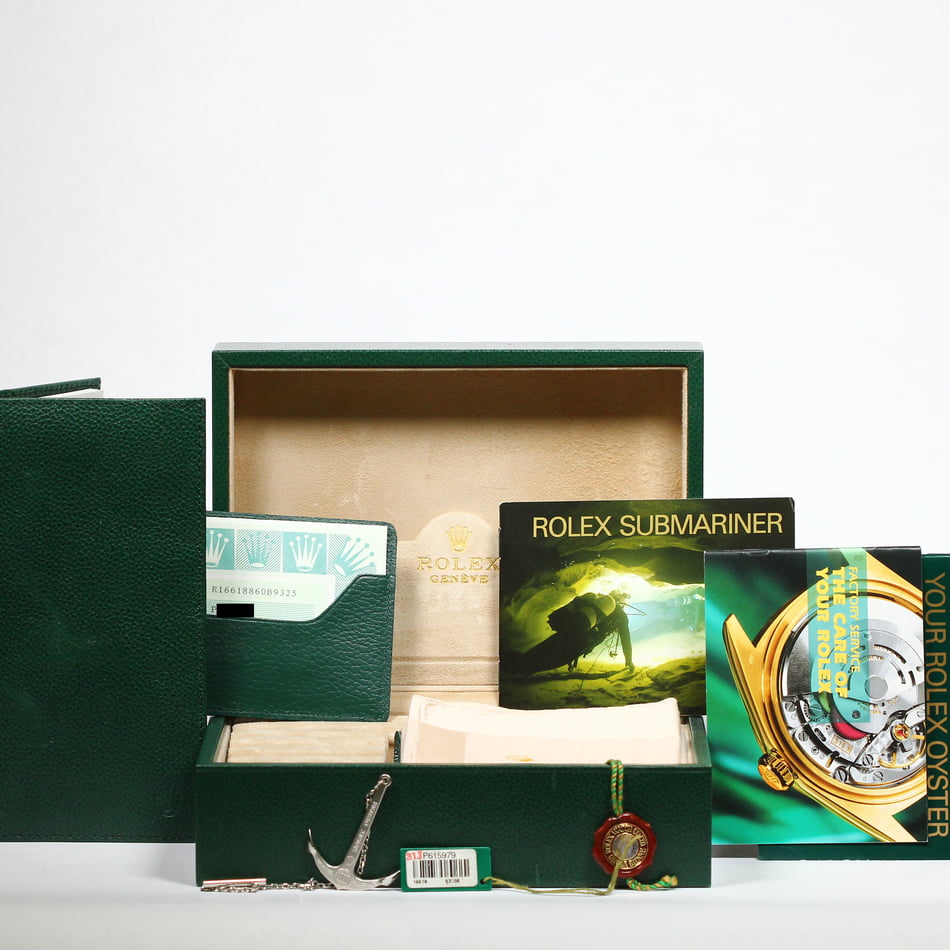 Rolex 18k Yellow Gold Submariner 16618 Certified Pre Owned