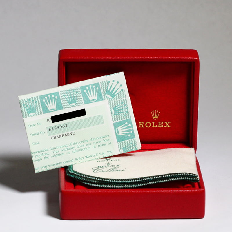 Rolex Oyster Perpetual 76243 Champagne Quadrant Dial