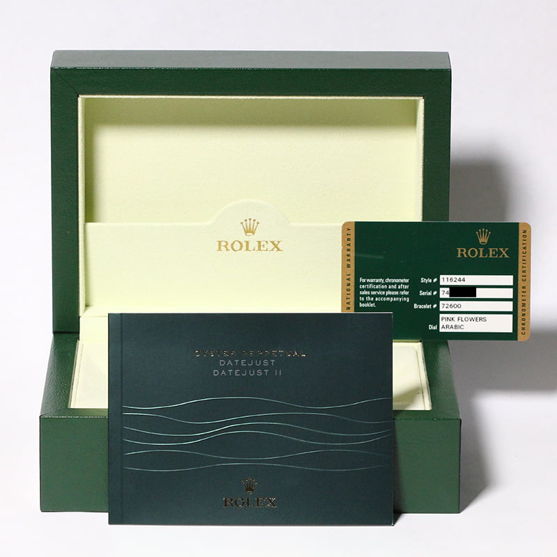 Used Rolex Datejust 116244 Diamond Bezel Pink Floral Dial