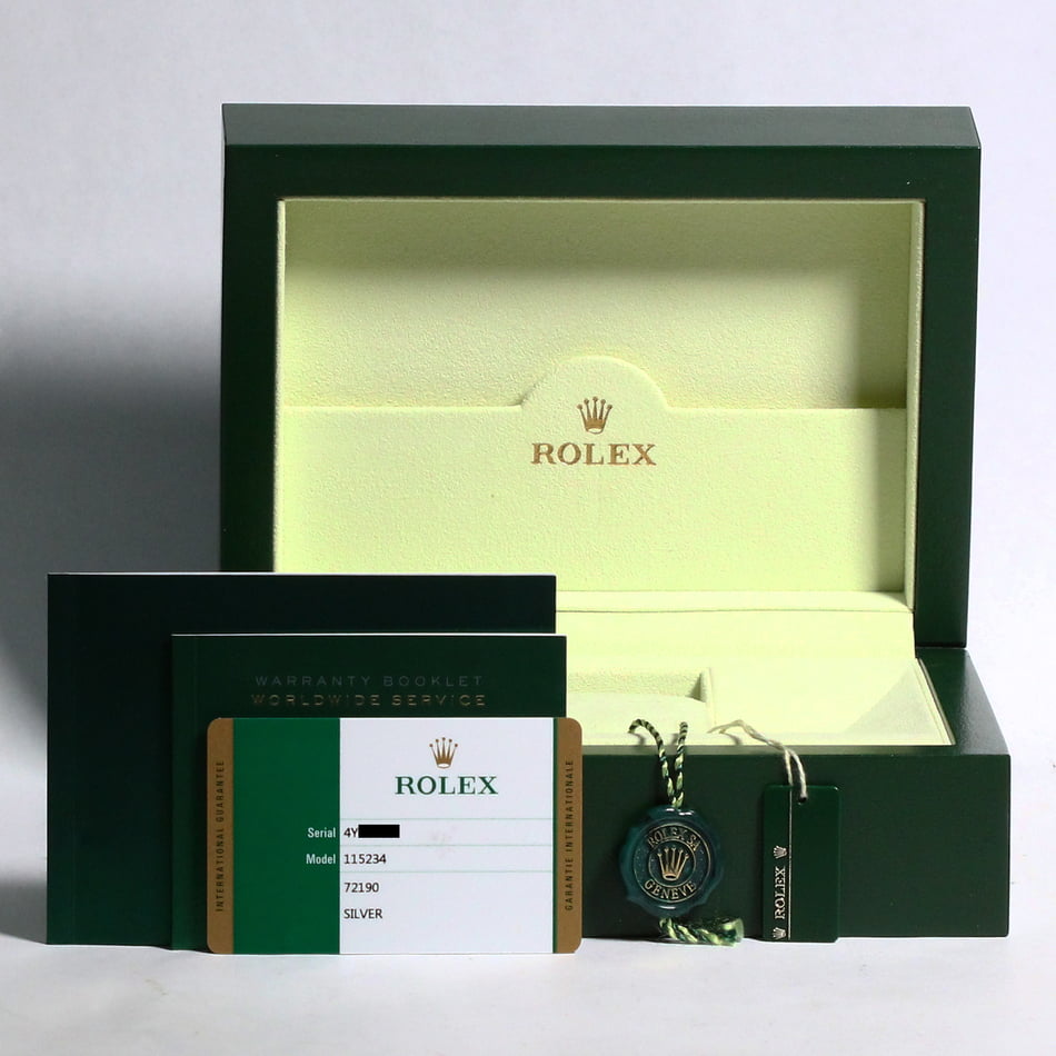 Rolex Date 115234 Silver Luminous Index Dial