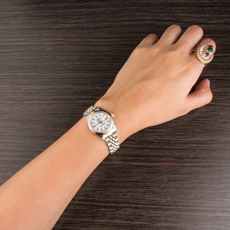Pre Owned Rolex Datejust 79173 White Index Dial T