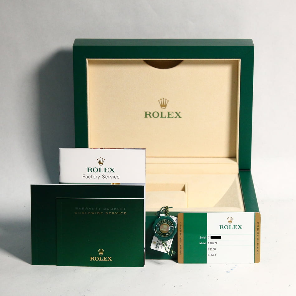 Pre Owned Rolex Ladies Datejust 178274 Black Dial