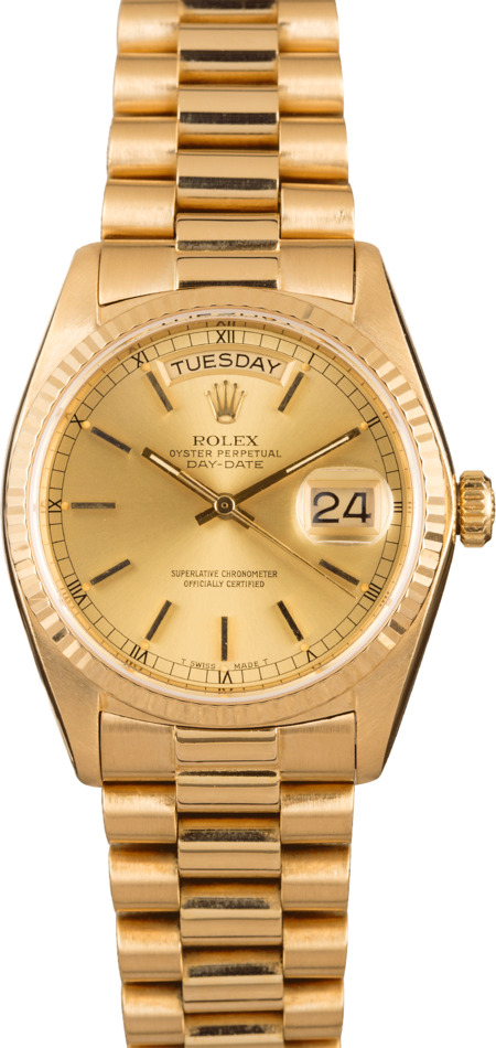 Used Rolex Day-Date 18038 President 18K Yellow Gold