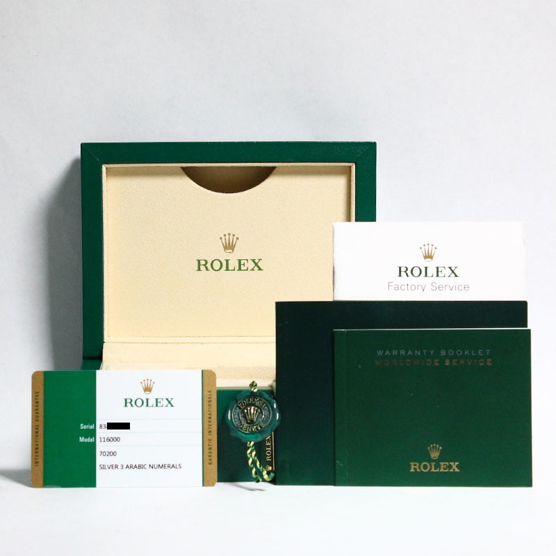 Used Rolex Oyster Perpetual 116000 Silver Arabic Dial