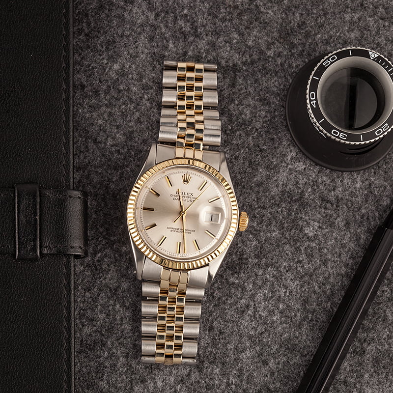Pre-Owned Rolex Datejust 1600 Silver Dial