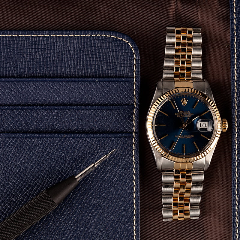 Rolex Datejust 16013 Blue Dial Certified Pre-Owned