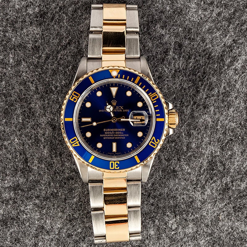 Rolex Submariner 16803 Blue Dial Men's Watch