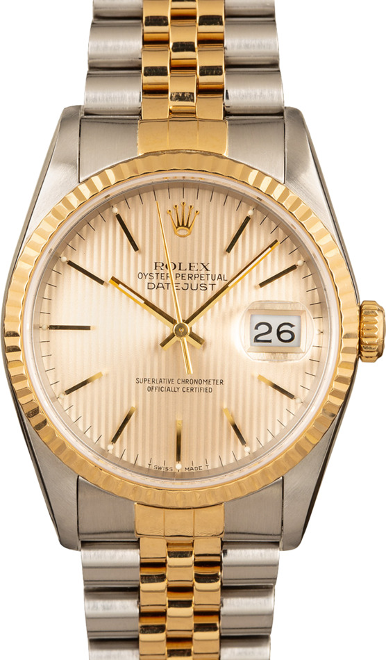 Used Rolex Datejust 16233 Two Tone Silver Dial