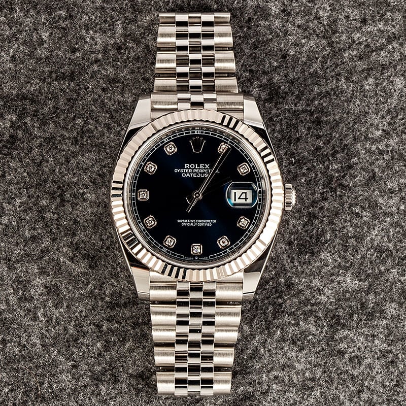 Rolex Datejust 41 Ref 126334 Steel Jubilee Blue Dial