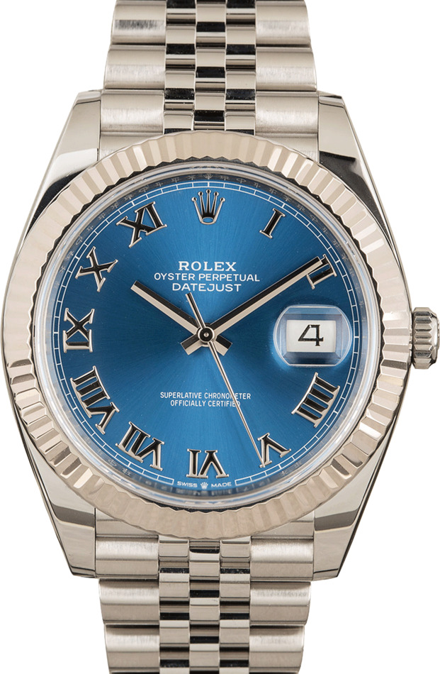 Rolex Datejust 41 Ref 126334 Blue Dial Steel Jubilee
