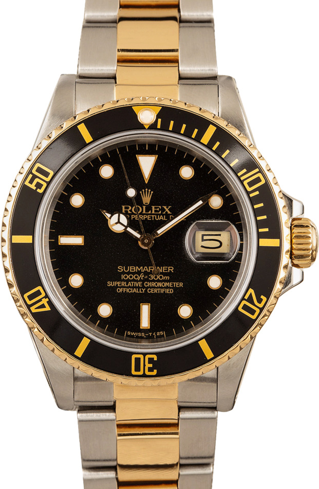 Used Rolex Submariner 16803 Two Tone Oyster