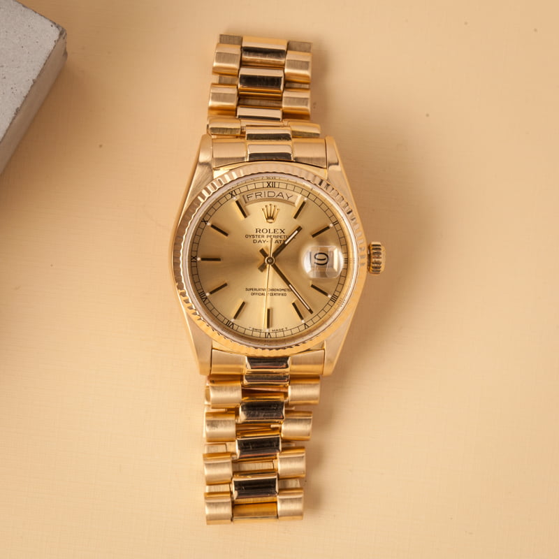Rolex Day-Date President 18038 Yellow Gold