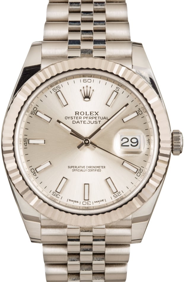 Rolex Datejust 41 Ref 126334 Silver Dial Luminous Index