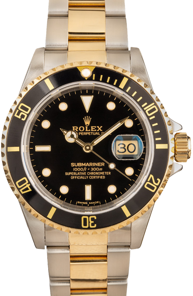 Image of Rolex Submariner 16613 Black and Gold