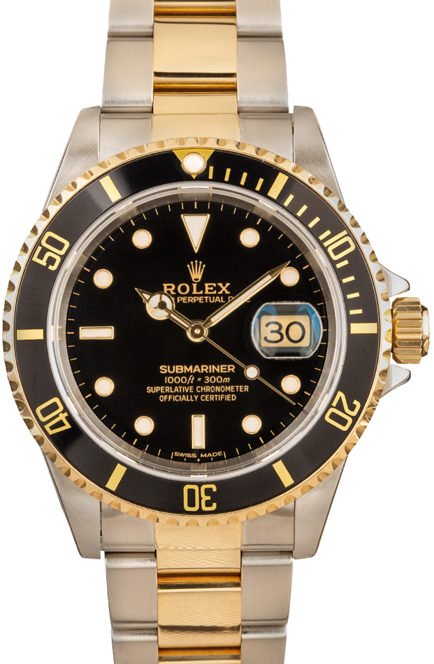 Image of Rolex Submariner 16613 Black and Gold