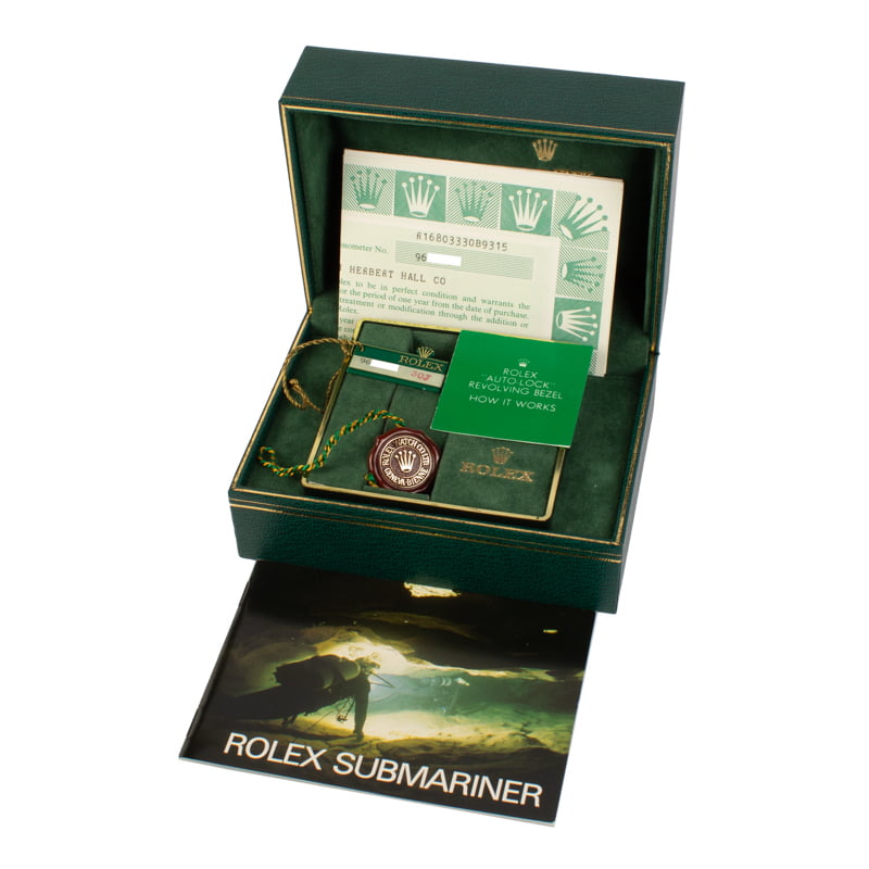 Rolex Submariner 16803 Black Dial Gold Bezel