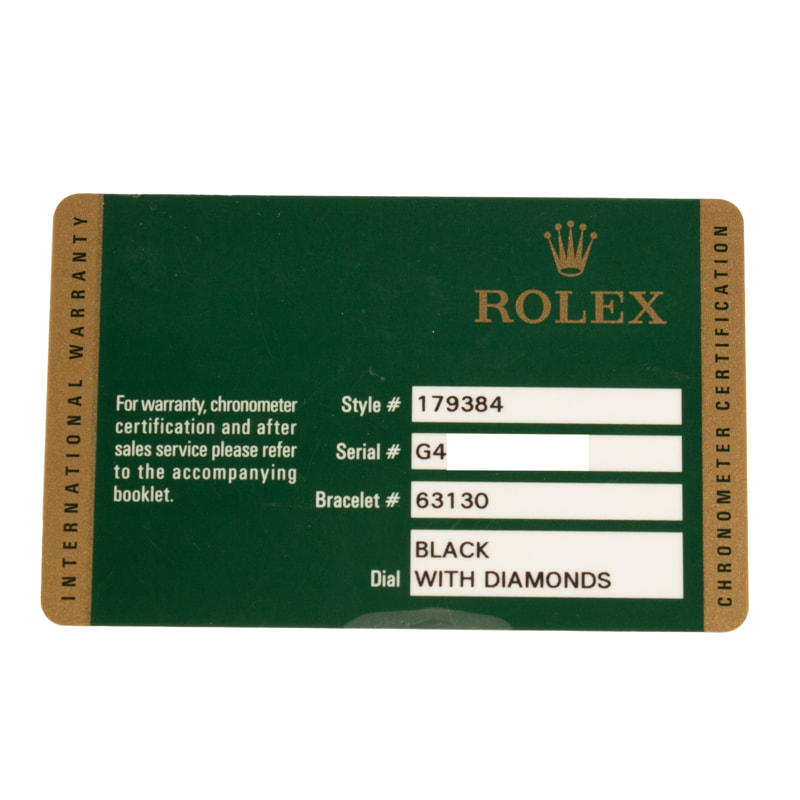 Rolex Datejust 179384 Diamond Dial and Bezel