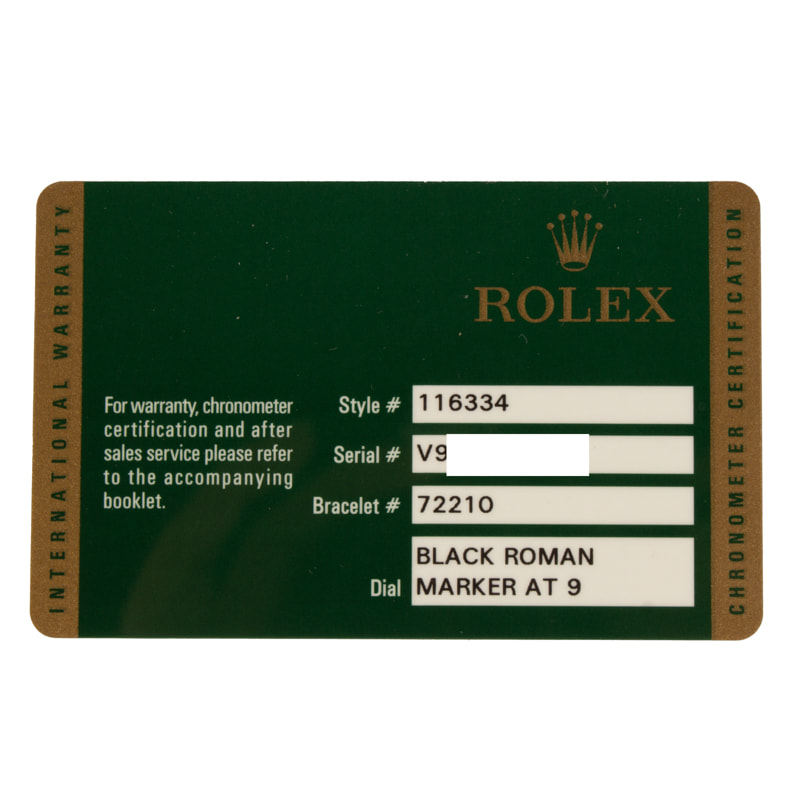 Rolex Datejust II Ref 116334 Steel