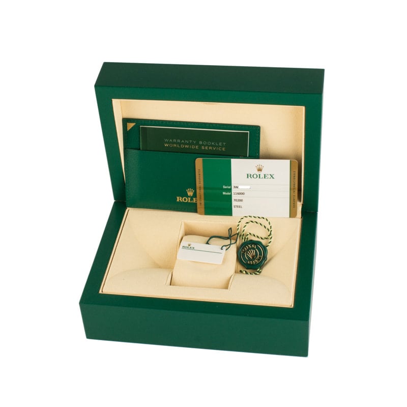 Rolex Oyster Perpetual 116000 Rhodium Dial