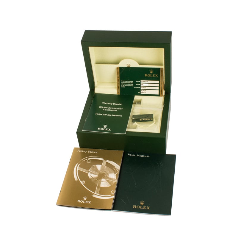 Rolex Milgauss Green Anniversary 116400V