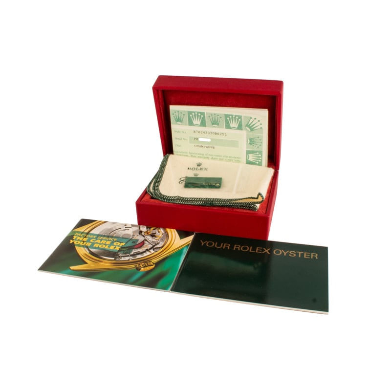 Ladies Rolex Oyster Perpetual 76243 Champagne Dial