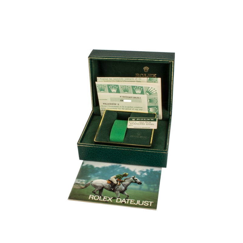 Rolex Datejust 16030 Silver Tapestry Dial