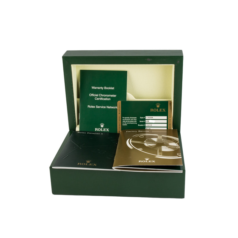 Rolex Datejust II Ref 116334 Blue Index Dial