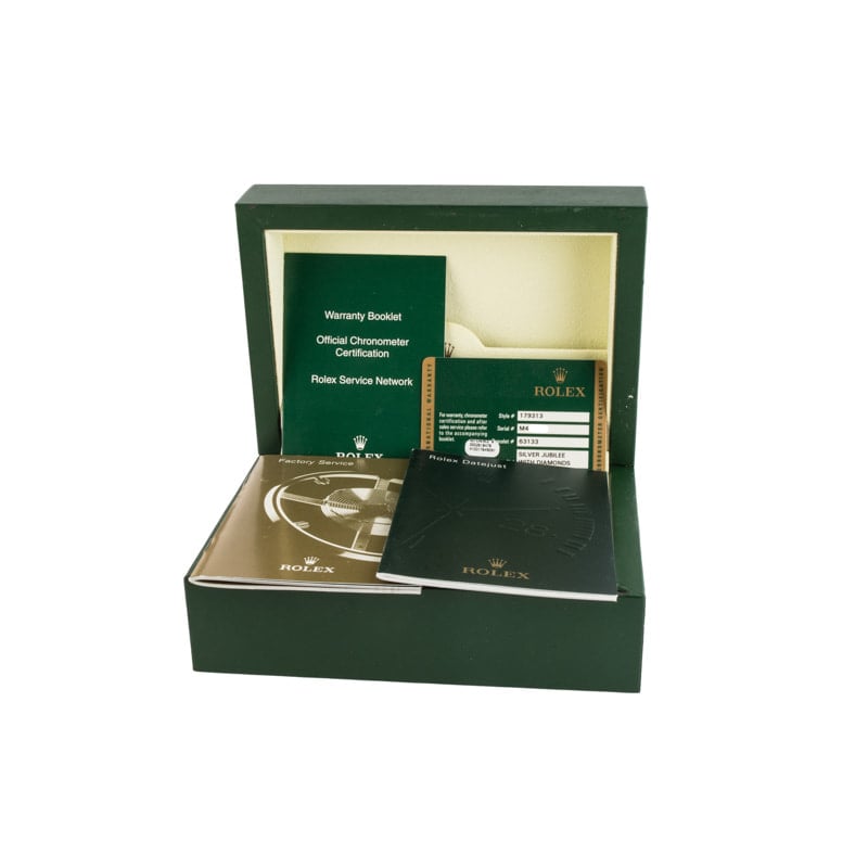 Ladies Rolex Datejust 179313 Silver Jubilee Diamond Dial