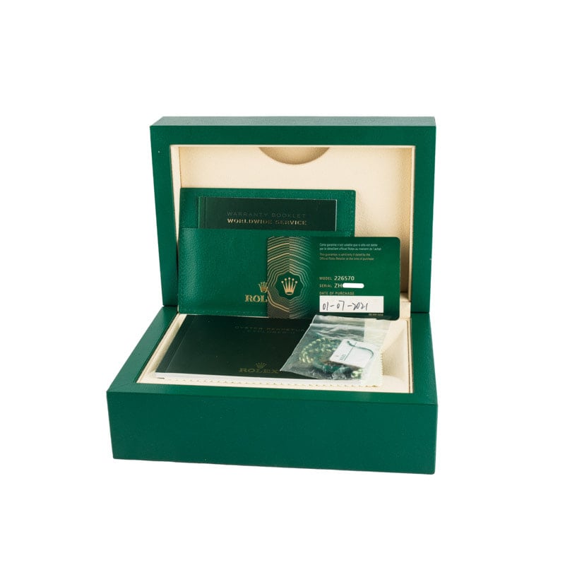 Rolex Explorer II ref 226570 White Chromalight Dial