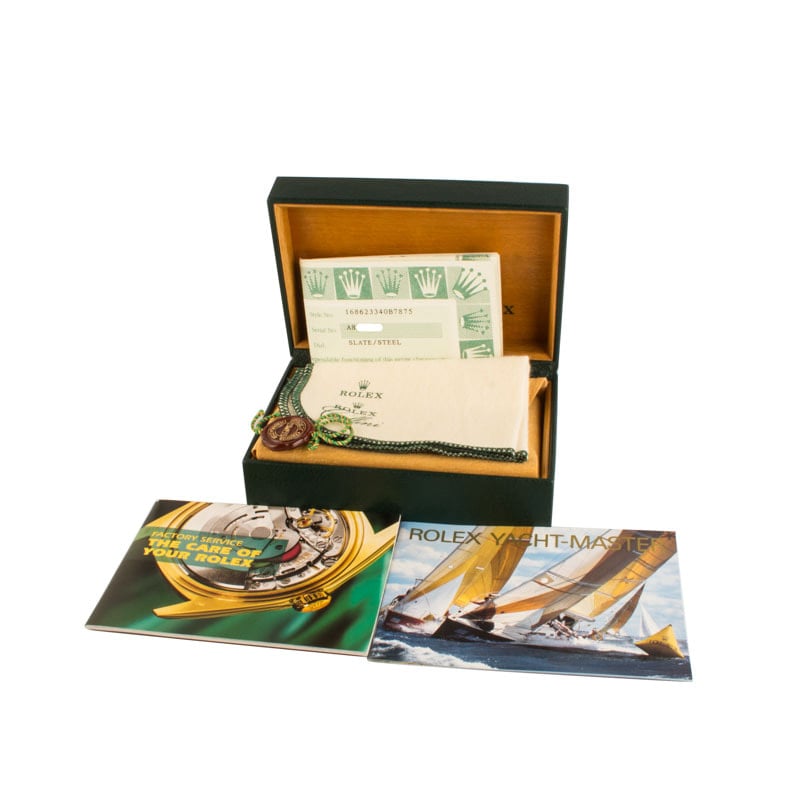 Rolex Yacht-Master 35 Ref 168623 Slate Dial