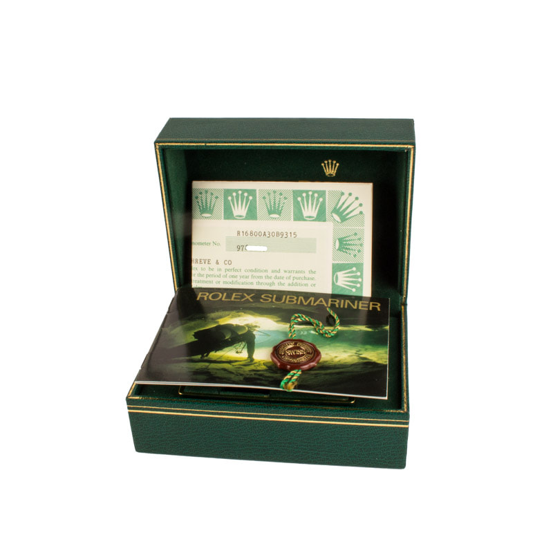 Rolex Submariner Ref 16800 Black Dial Steel Oyster