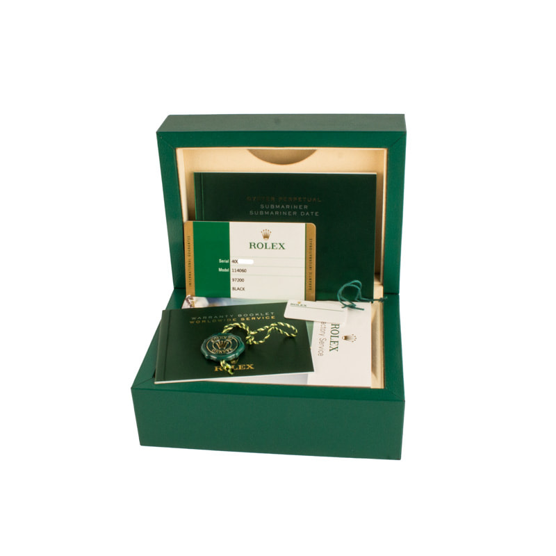 Pre-owned Rolex Submariner 114060 Stainless Steel Black Dial