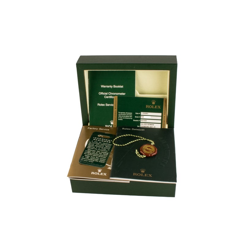Lady Rolex Datejust 31 Ref 179383 Diamond Bezel