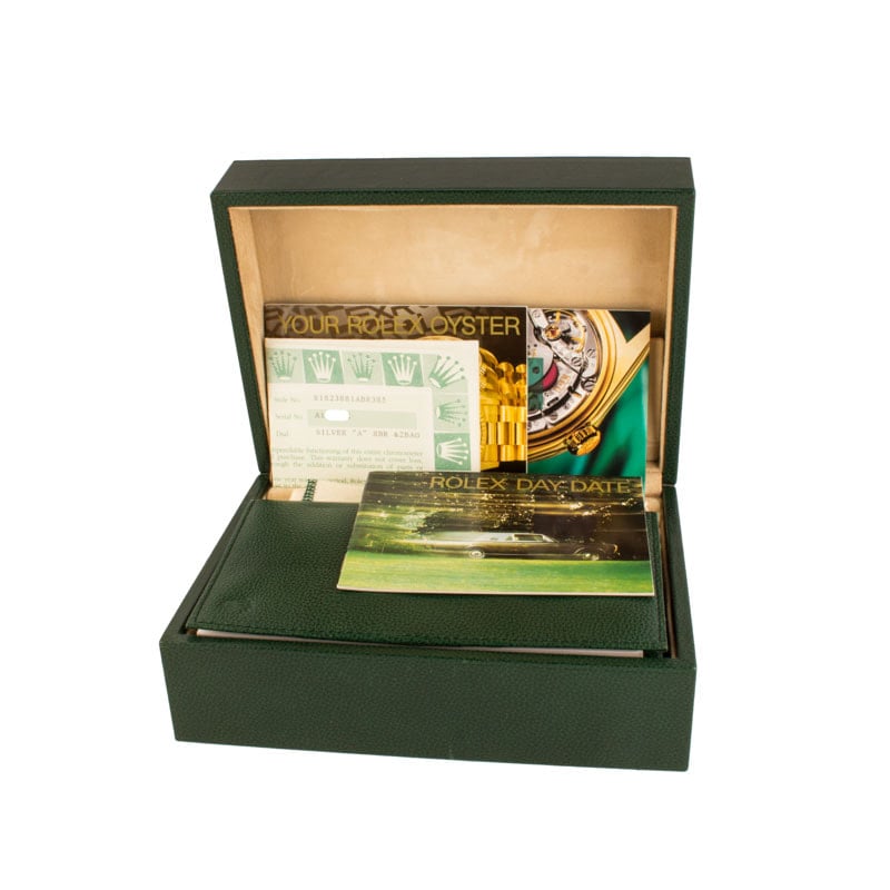 Rolex Day-Date Ref 18238 Silver Diamond Dial