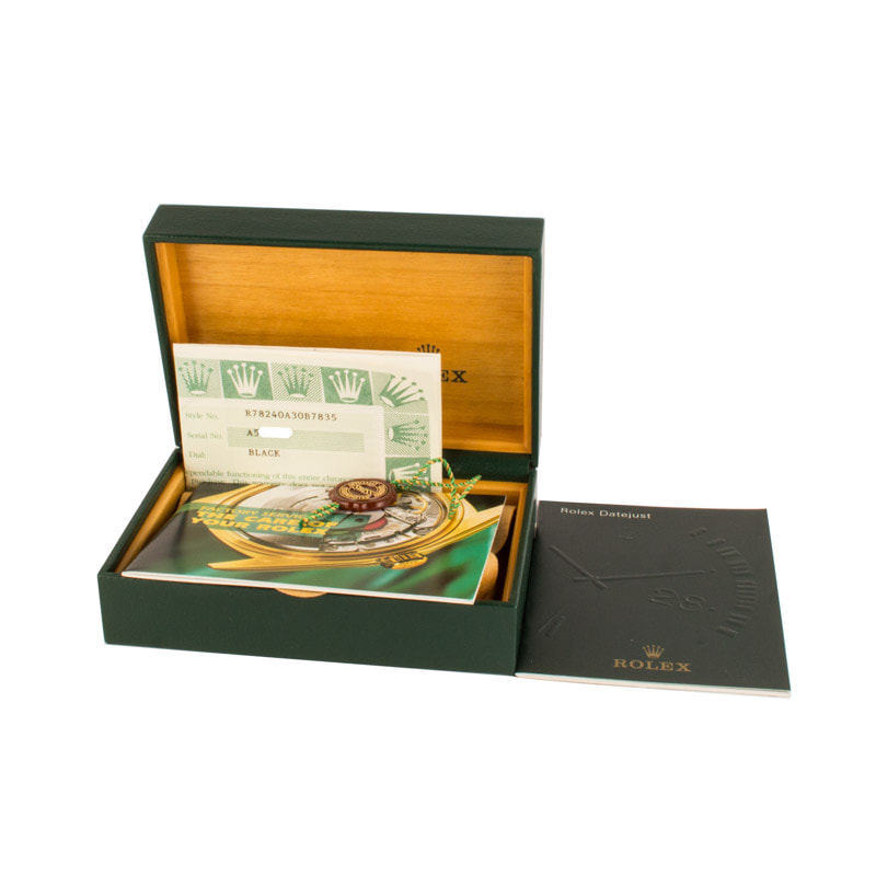 Pre-owned Rolex Datejust 31 Ref 78240 Black Dial