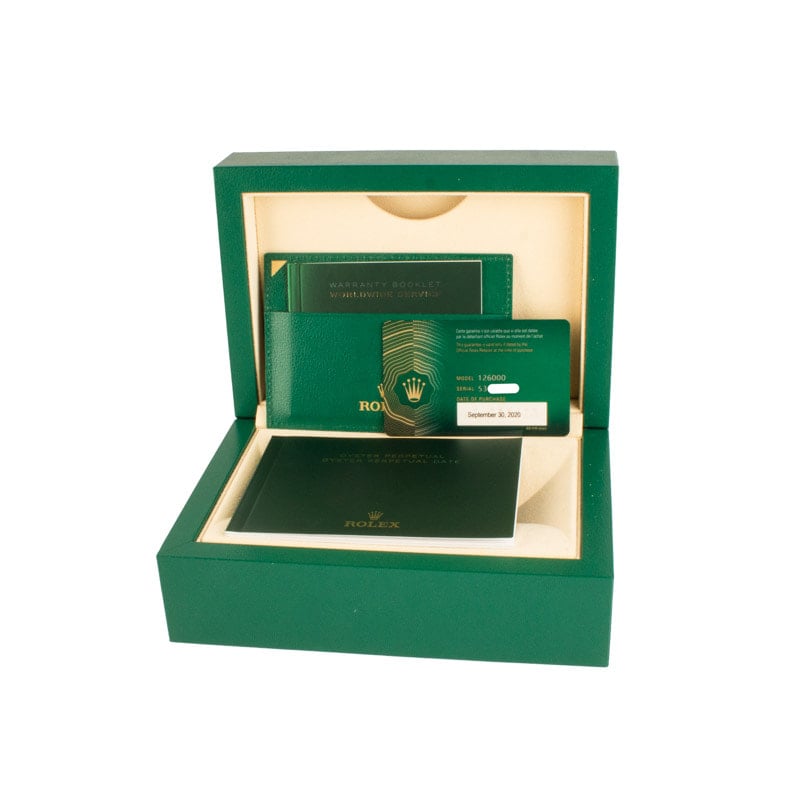 Pre-owned Rolex Oyster Perpetual Ref 126000 Silver Dial